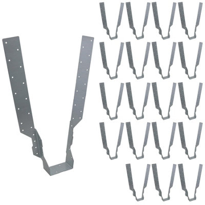 AB Tools Long Leg Joist Hanger Or I-Beam Fastener Fixing Support Galv 91mm Wide 20Pc from B&Q