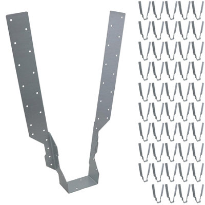 AB Tools Long Leg Joist Hanger Or I-Beam Fastener Fixing Support Galv 91mm Wide 50Pc from B&Q