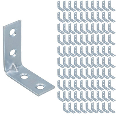 AB Tools Corner Bracket Fastener Brace Mending Reinforcing Plate 40mm X 40mm 100Pc from B&Q