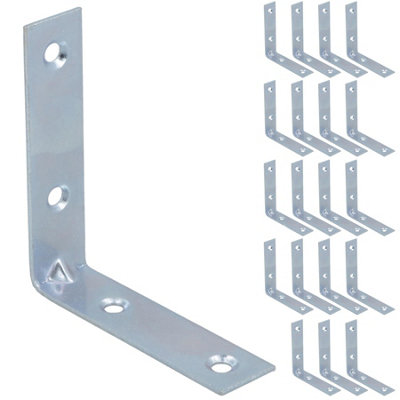 AB Tools Corner Bracket Fastener Brace Mending Reinforcing Plate 65mm X 65mm 20Pc from B&Q