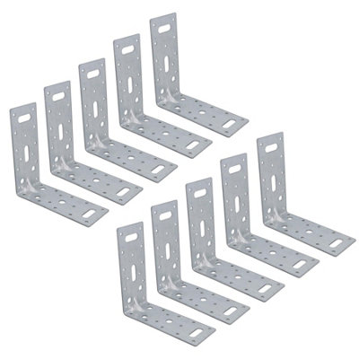 AB Tools Abl Angle Bracket Corner Fastener Reinforcing Plate 150mm X 150mm X 60mm 10Pc from B&Q