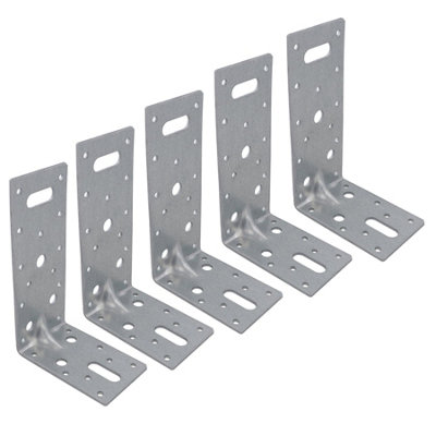 AB Tools Abl Angle Bracket Corner Fastener Reinforcing Plate 150mm X 90mm X 60mm 5Pc from B&Q