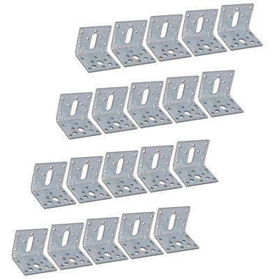 AB Tools Abl Angle Bracket Corner Fastener Reinforcing Plate 50mm X 50mm X 60mm 20Pc from B&Q
