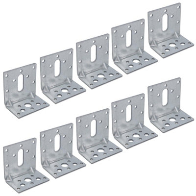 AB Tools Abl Angle Bracket Corner Fastener Reinforcing Plate 60mm X 40mm X 60mm 10Pc from B&Q