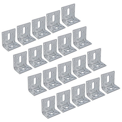 AB Tools Abl Angle Bracket Corner Fastener Reinforcing Plate 60mm X 40mm X 60mm 20Pc from B&Q