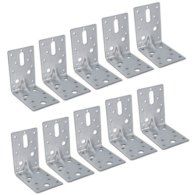 B&Q -  Abl Angle Bracket Corner Fastener Reinforcing Plate 90mm X 90mm X 60mm 10Pc