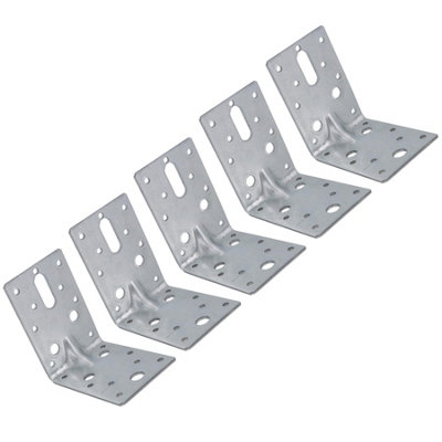 AB Tools Abl Angle Bracket Corner Fastener Reinforcing Plate 90mm X 90mm X 60mm 5Pc from B&Q