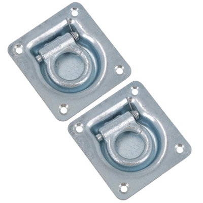 B&Q -  102 X 95mm Recessed Flush Fit Tie Down Lashing Eye Ring For Trailers Trucks 2Pc