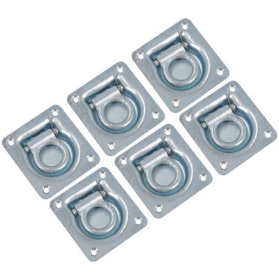 B&Q -  102 X 95mm Recessed Flush Fit Tie Down Lashing Eye Ring For Trailers Trucks 6Pc
