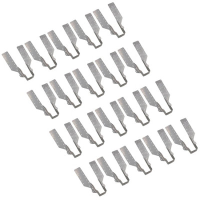 B&Q -  Stainless Steel Hanger Wood Joist Support Fixings Loft Beam Holder 47mm 20Pc