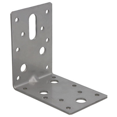 B&Q -  Stainless Abl Angle Bracket Corner Fastener Plate 90mm X 90mm X 60mm 1Pc