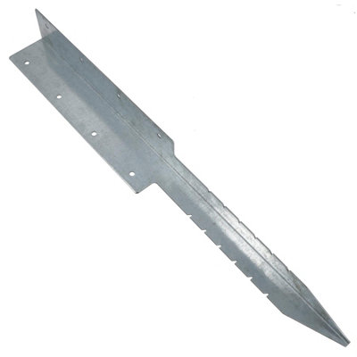 AB Tools Garden Double Sleeper Corner Support Galvanised Stake Spike 670mm Long 1Pc from B&Q