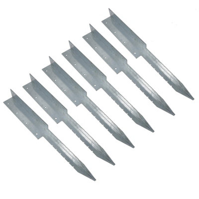 AB Tools Garden Double Sleeper Corner Support Galvanised Stake Spike 670mm Long 6Pc from B&Q
