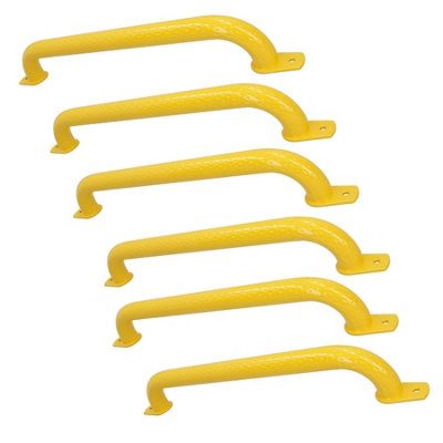 Ab Tools Yellow 550Mm Steel Safety Grab Pull Handle For Trailers Trucks Coated Finish 6Pc Size 6