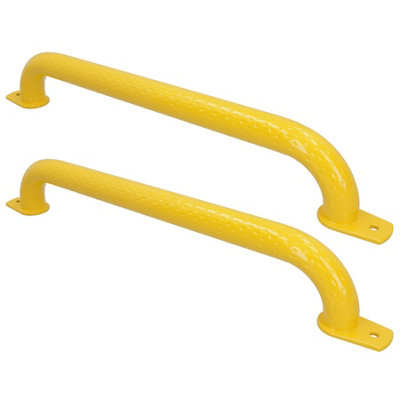 B&Q -  550mm Steel Safety Grab Pull Handle For Trailers Trucks Yellow Coated Finish 2Pc