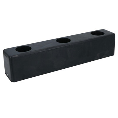 B&Q -  250mm X 51mm Square Standoff Rubber Buffer Bumper Block Pad Stop Trailers 1Pc