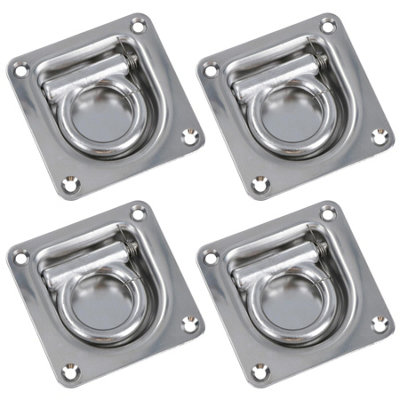 AB Tools Recessed Flush Fit Cargo Lashing Ring Eye Tie Down Anchor Stainless Steel 4Pc from B&Q