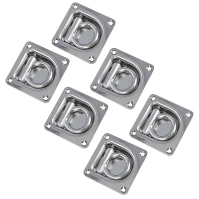 B&Q -  Recessed Flush Fit Cargo Lashing Ring Eye Tie Down Anchor Stainless Steel 6Pc
