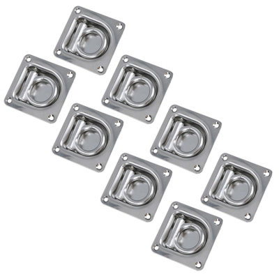 AB Tools Recessed Flush Fit Cargo Lashing Ring Eye Tie Down Anchor Stainless Steel 8Pc from B&Q