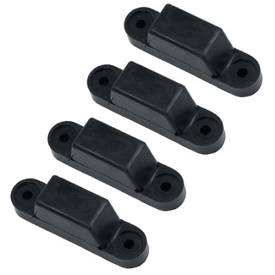 Ab Tools Black 38Mm Rubber Top Hat Standoff Buffer Bumper Pad Stop Tailboards Trailers 4Pc Size 4