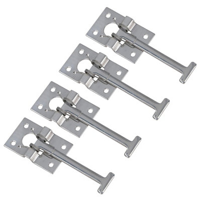 B&Q -  Door Retaining Retainer Hook For Trucks Trailers Caravans Stainless Steel 4Pc
