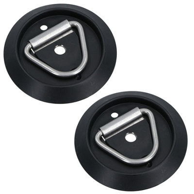 B&Q -  Stainless Steel Surface Mounted D Ring Tie Down Lashing Ring Trailers Trucks 2Pc