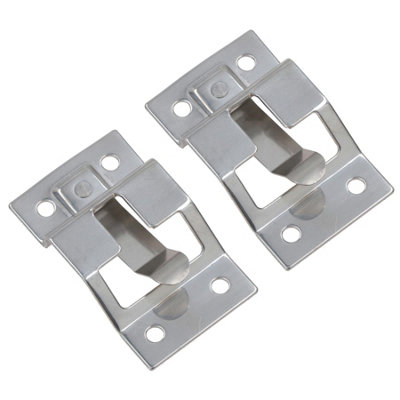 Ab Tools Door Retaining Catch Plate For T Bar Retainer Trucks Trailers Stainless Steel 2Pc Size 2 B&Q