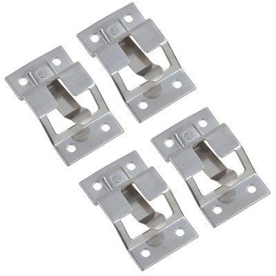 Ab Tools Door Retaining Catch Plate For T Bar Retainer Trucks Trailers Stainless Steel 4Pc Size 4 B&Q