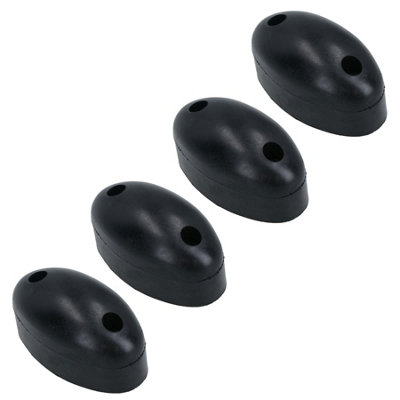B&Q -  38mm Oval Rubber Buffer Bumper Pad Stop For Truck Trailers Horsebox 4Pc