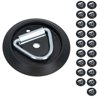 AB Tools Surface Mounted D Ring Tie Down Lashing Ring Anchor Trailers Vans Trucks 20Pc from B&Q