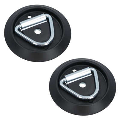 AB Tools Surface Mounted D Ring Tie Down Lashing Ring Anchor Trailers Vans Trucks 2Pc from B&Q