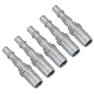 AB Tools 1/2In Bsp (13mm) Air Hose Barb Tail With Male Pcl Type Connector Fitting 5Pc from B&Q