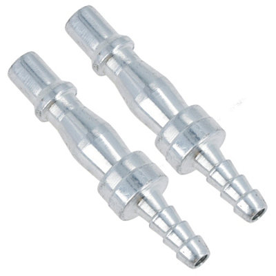 AB Tools 1/4In (6.35mm) Air Hose Barb Tail With Male Pcl Type Connector Fitting 2Pc from B&Q