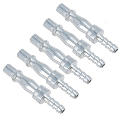 AB Tools 1/4In (6.35mm) Air Hose Barb Tail With Male Pcl Type Connector Fitting 5Pc from B&Q