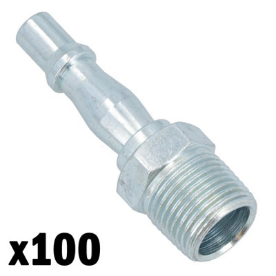 AB Tools 3/8" Bsp Male Quick Release Air Line Hose Fittings Connectors For Compressor 100Pk from B&Q