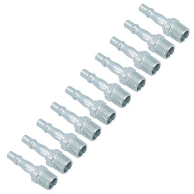 AB Tools 3/8" Bsp Male Quick Release Air Line Hose Fittings Connectors For Compressor 10Pk from B&Q
