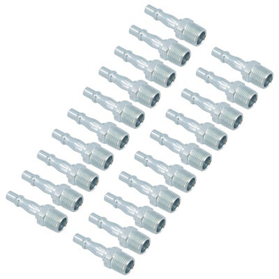 AB Tools 3/8" Bsp Male Quick Release Air Line Hose Fittings Connectors For Compressor 20Pk from B&Q