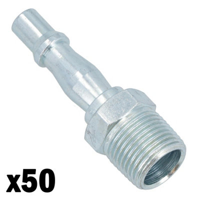 AB Tools 3/8" Bsp Male Quick Release Air Line Hose Fittings Connectors For Compressor 50Pk from B&Q