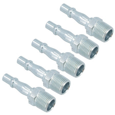 AB Tools 3/8" Bsp Male Quick Release Air Line Hose Fittings Connectors For Compressor 5Pk from B&Q