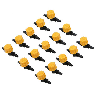 B&Q -  Hozelock In Line Flow Control Valve For 4mm Micro Irrigation Watering Pipe 15Pc
