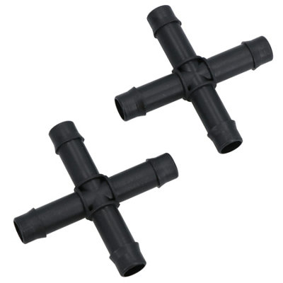 AB Tools Hozelock Cross Connectors Pipe Joiners For 13mm Pipe Garden Micro Irrigation 2Pc from B&Q
