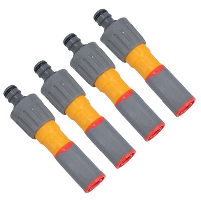 AB Tools Adjustable Garden Spray Gun Nozzle Fine Spray Jet Cone Watering Sprayer 4Pc from B&Q