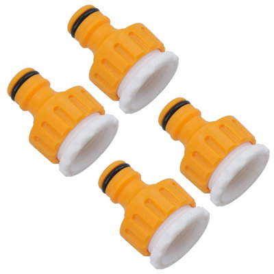 AB Tools Outdoor Tap Garden Hose Connector 3/4In Thread + 1/2In Reducer Watering 4Pc from B&Q