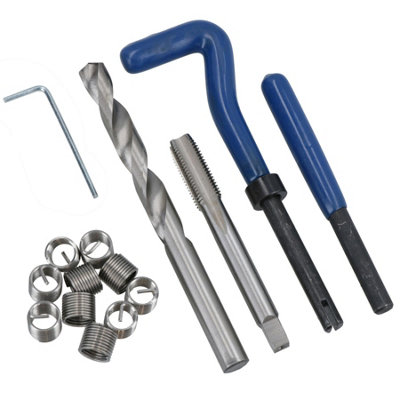 AB Tools M10 X 1.25mm Metric Thread Repair Kit Helicoil Set For Damaged Threads 15Pc from B&Q