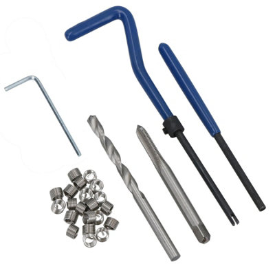 AB Tools M5 X 0.8mm Metric Thread Repair Kit Helicoil Set For Damaged Threads 25Pc from B&Q