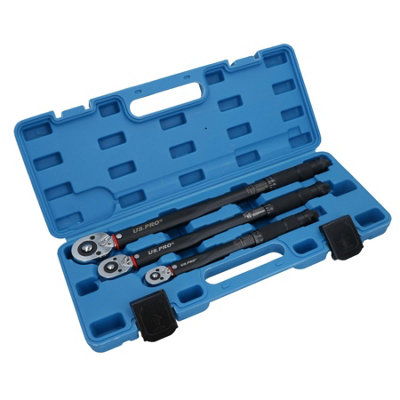 AB Tools 3Pc Calibrated Adjustable Torque Wrench 2230Nm 17170Ft/lbs Mixed Drive from B&Q