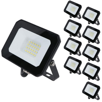 AB Tools 20 Watt Led Mini Floodlight Garden Lighting 1600 Lumens Ip65 + Bracket 10Pc from B&Q