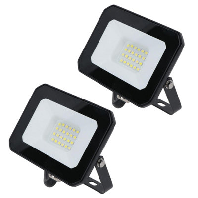 AB Tools 20 Watt Led Mini Floodlight Garden Lighting 1600 Lumens Ip65 + Bracket 2Pc from B&Q