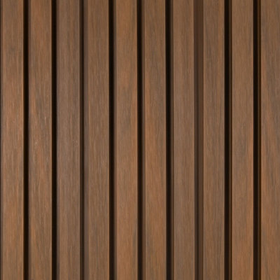 Storm Slatted Composite Cladding 3.6M TeakPack Of 4 (Approx 2.8 M2) from B&Q