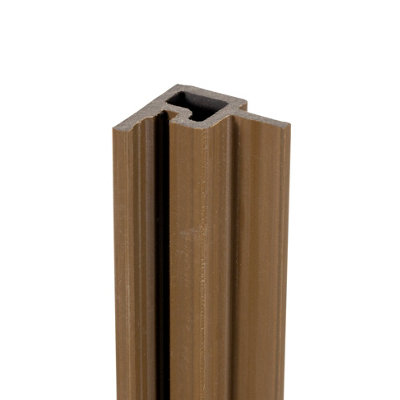 Storm Slatted Cladding Internal Corner Trim (3.6M) Teak from B&Q